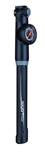 GIYO Насос с выдвижным шлангом и аналоговым манометром, 120psi (8 атм), ниппель авто/вело 57159 - фото 127203