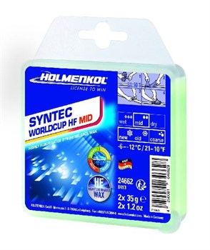 Holmenkol Синтетическая гоночная мазь с высоким содержанием фтора Syntec WorldCup HF MID 2 x 35г - фото 22048