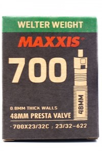 {{productViewItem.photos[photoViewList.activeNavIndex].Alt || productViewItem.photos[photoViewList.activeNavIndex].Description || 'Maxxis Велокамера Welter Weight 700x23/32C 0.8mm (велонипель) 48мм'}}